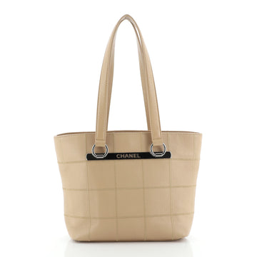 Chanel Square Stitch Tote Caviar Small