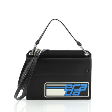 Prada Logo Patch Crossbody Bag Saffiano Leather Mini