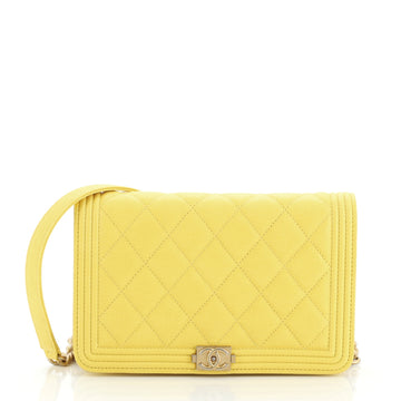 Chanel Boy Wallet on Chain Quilted Caviar