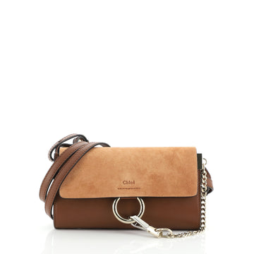 Chloe Faye Shoulder Bag Leather and Suede Mini