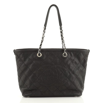 Chanel CC Daily Shopping Tote Quilted Caviar Small