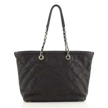 Chanel CC Daily Shopping Tote Quilted Caviar Small