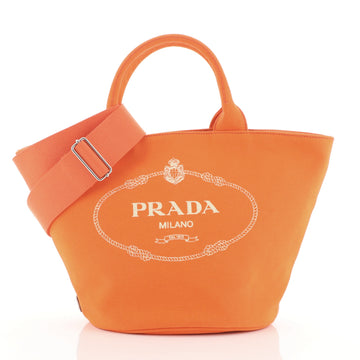 Prada Canapa Convertible Shopping Tote Canvas Medium
