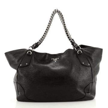 Prada Lux Chain Tote Cervo Leather Large