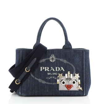 Prada Robot Convertible Tote Denim Small