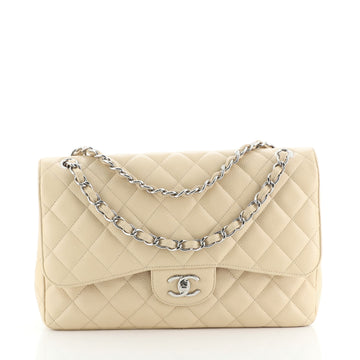 Chanel Classic Double Flap Bag Quilted Caviar Jumbo