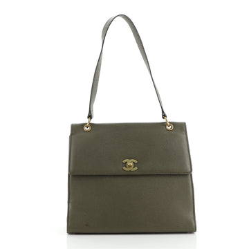 Chanel Vintage CC Flap Shoulder Bag Caviar Medium