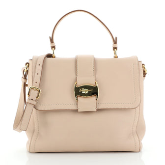 Salvatore Ferragamo Vara Bow Top Handle Bag Leather Small