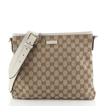 Gucci Flat Messenger Bag GG Canvas Medium
