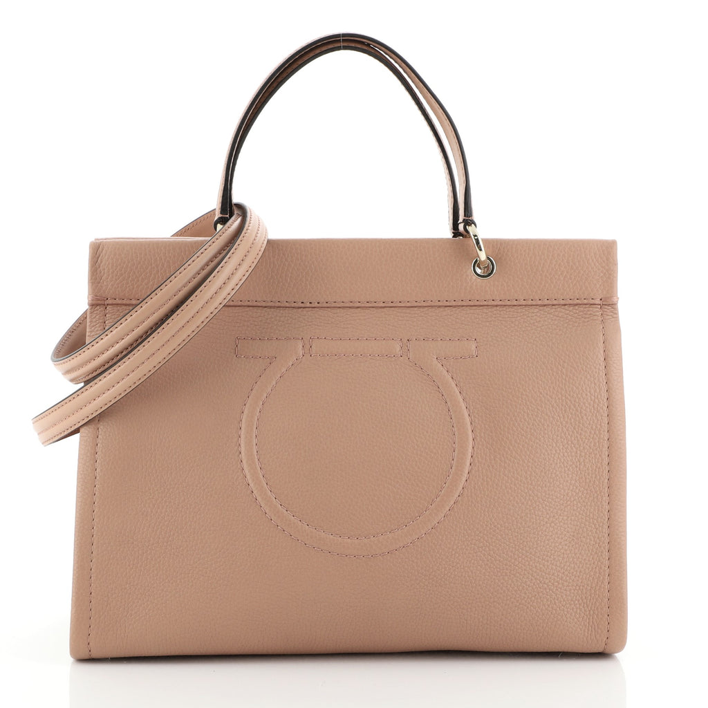 Salvatore Ferragamo Meera Tote Leather Medium Pink 5709120