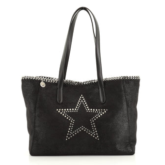Stella McCartney Falabella Shopper Tote Studded Shaggy Deer East West