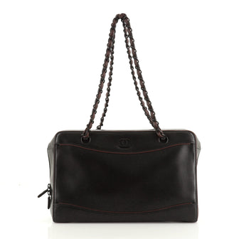 Chanel Vintage CC Chain Bowler Bag Calfskin Medium
