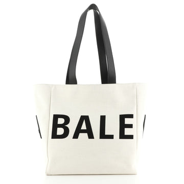 Balenciaga Logo Convertible Shopping Tote Canvas Medium