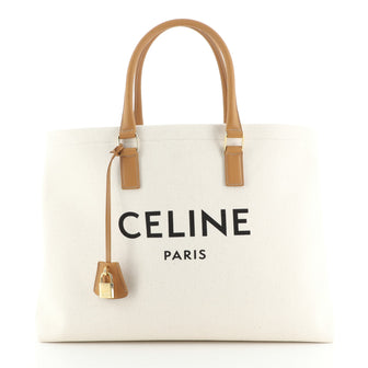 Celine Horizontal Cabas Tote Canvas with Leather