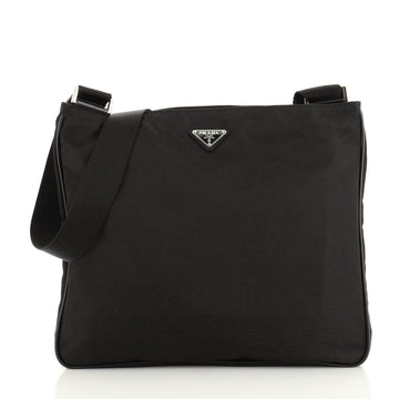 Prada Zip Top Messenger Bag Tessuto Large