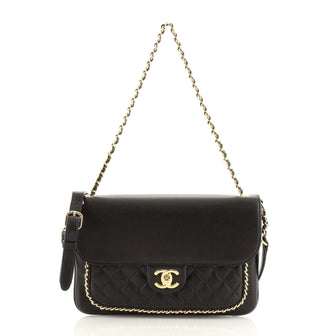 Chanel Unchained Flap Crossbody Bag Quilted Lambskin Medium