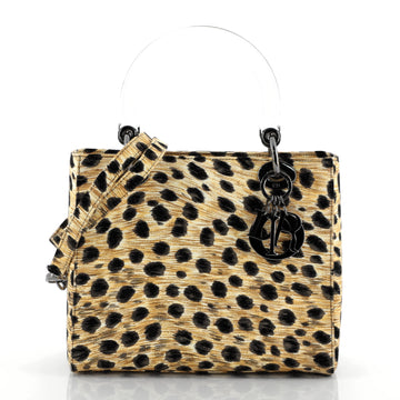 Christian Dior Vintage Lady Dior Bag Printed Canvas Medium