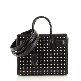 Saint Laurent Sac de Jour Bag Studded Leather Nano