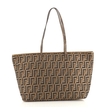 Fendi Roll Tote Printed Zucca Canvas Medium