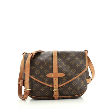 Louis Vuitton Saumur Handbag Monogram Canvas 30