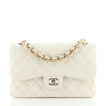 Chanel Classic Double Flap Bag Quilted Caviar Jumbo