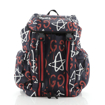 Gucci Techpack Backpack GucciGhost Print Canvas