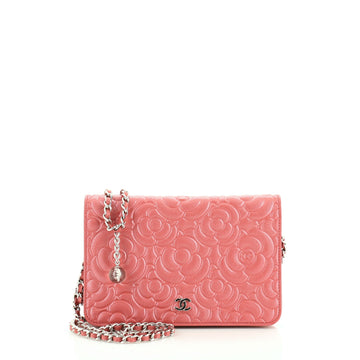 Chanel Wallet on Chain Camellia Goatskin