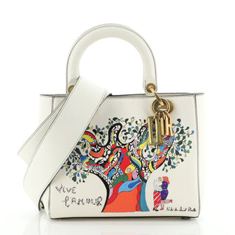 Christian Dior Supple Lady Dior Bag Limited Edition Niki de Saint Phalle Printed Leather Medium