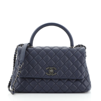 Chanel Coco Top Handle Bag Quilted Caviar Small