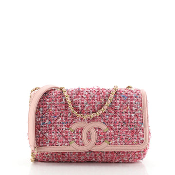 Chanel Filigree Flap Bag Quilted Tweed Small