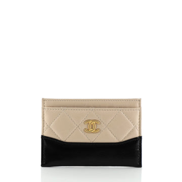 Chanel Gabrielle Card Holder Quilted Aged Calfskin