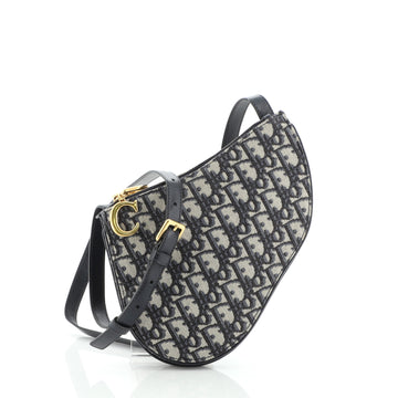 Christian Dior Saddle Triple Zip Crossbody Pouch Oblique Canvas