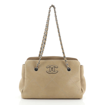Chanel Hamptons Shopping Tote Quilted Calfskin Small