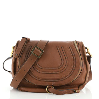 Chloe Marcie Zip Crossbody Bag Leather Medium