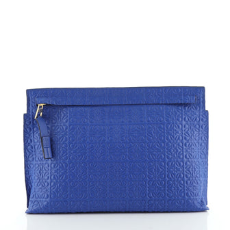 Loewe T Pouch Anagram Embossed Leather