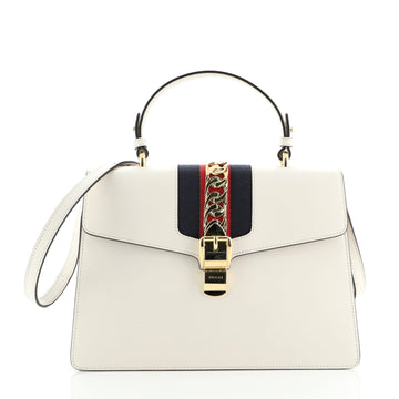 Gucci Sylvie Top Handle Bag Leather Medium