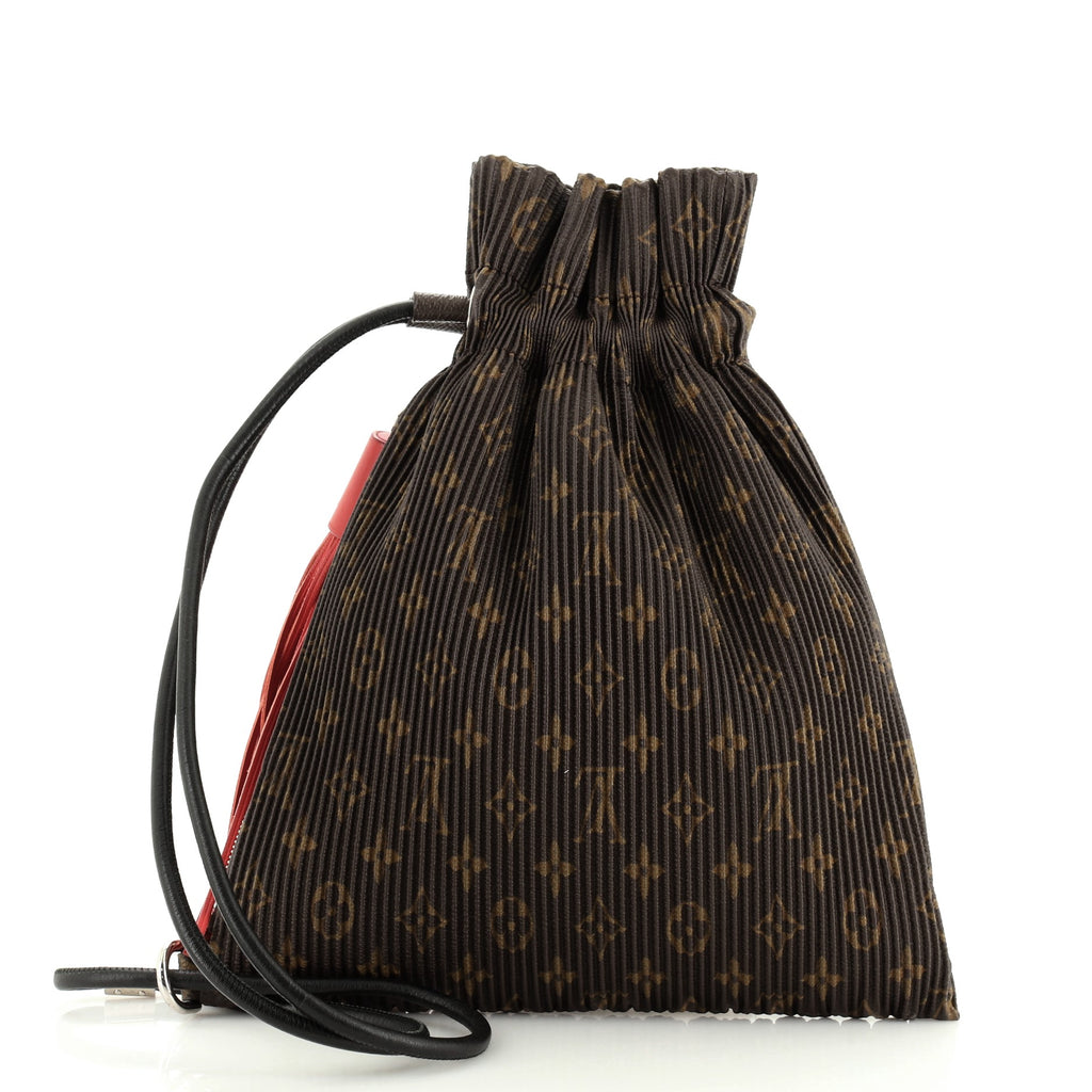 Louis Vuitton Explorer Shoulder Bag Pleated Monogram Canvas PM Brown  125209207
