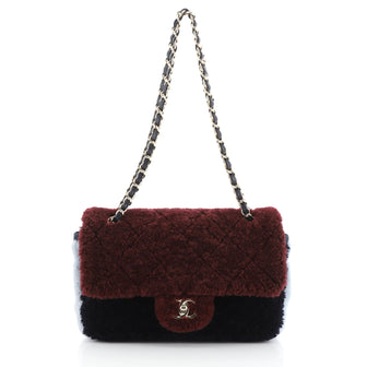 Chanel CC Flap Bag Quilted Shearling Medium