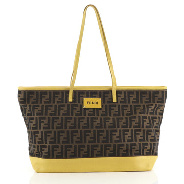 Fendi Roll Tote Zucca Canvas and Leather Large