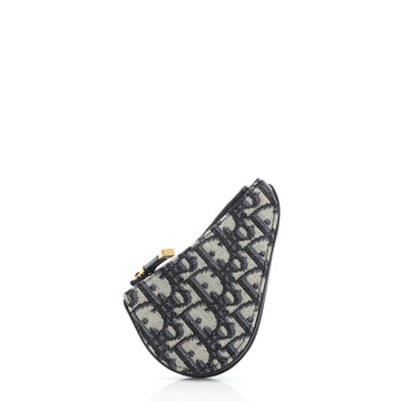 Christian Dior Saddle Key Pouch Oblique Canvas