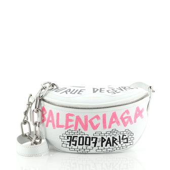 Balenciaga Graffiti Souvenir Belt Bag Leather XXS