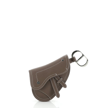 Christian Dior Saddle Bag Charm Leather