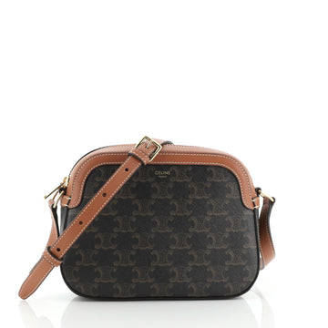 Celine Camera Bag Triomphe Coated Canvas Small