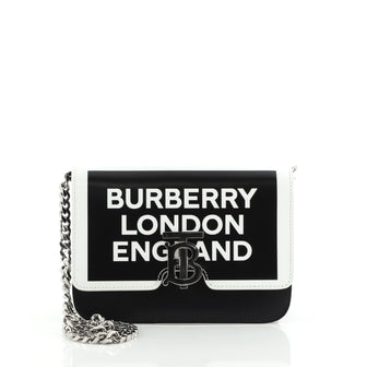 Burberry TB Flap Bag Printed Leather Small