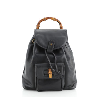 Gucci Vintage Bamboo Backpack Leather Mini