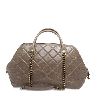 Chanel Castle Rock Bowler Quilted Leather Large