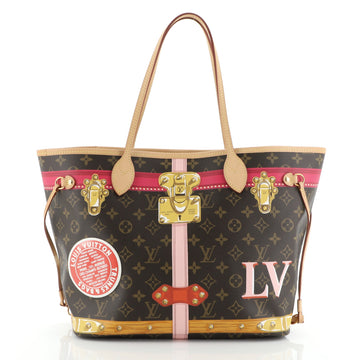Louis Vuitton Neverfull NM Tote Limited Edition Summer Trunks Monogram Canvas MM