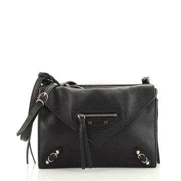 Balenciaga Papier Triple Zip Around Crossbody Bag Leather XS