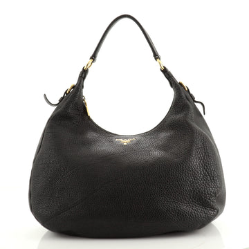 Prada Zip Top Hobo Vitello Daino Medium