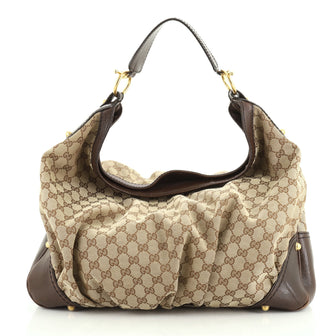 Gucci Jockey Hobo GG Canvas Large